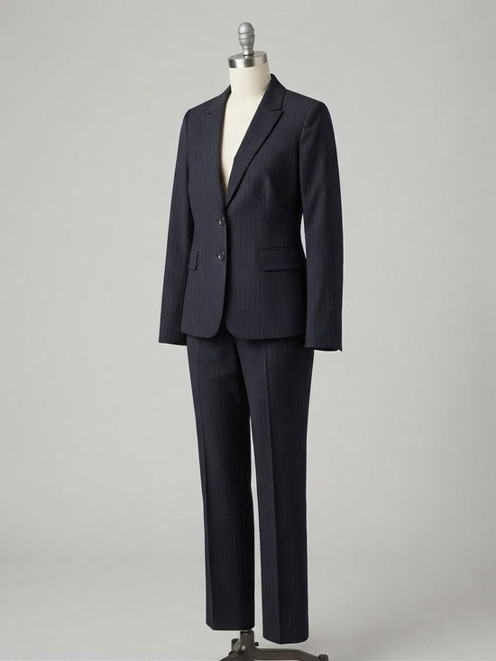 Tahari Pants - Tahari Women's Navy Pinstripe Pantsuit